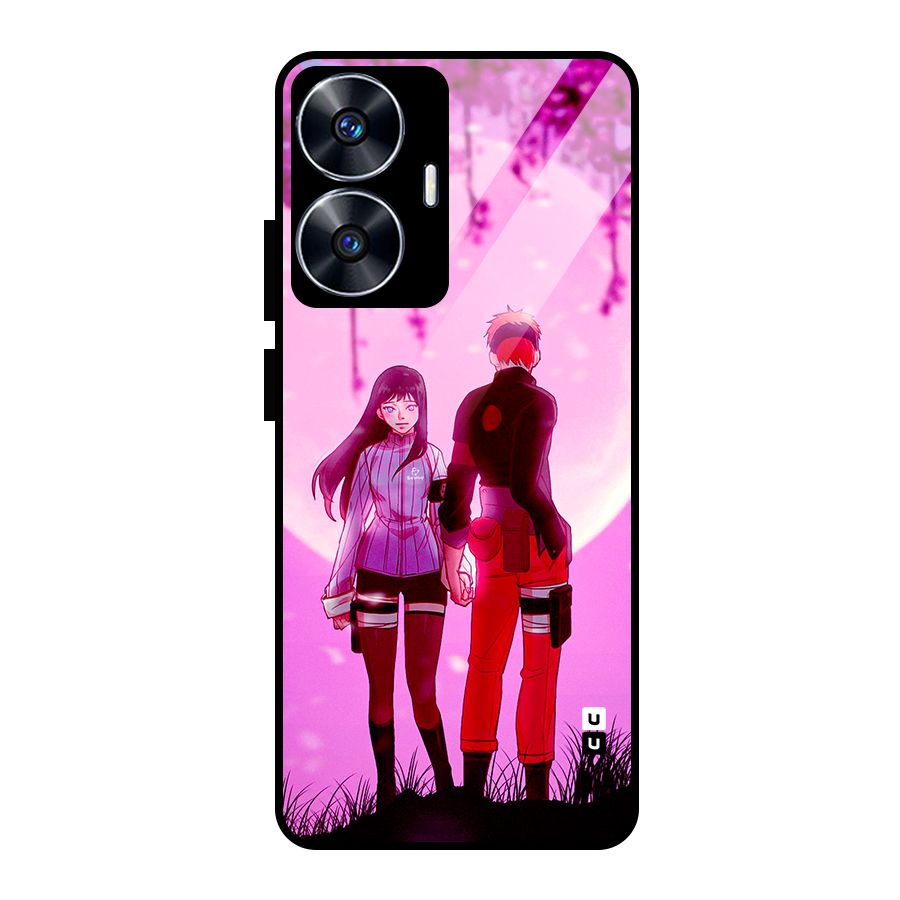 Hinata Holding Hand Glass Back Case for realme C55