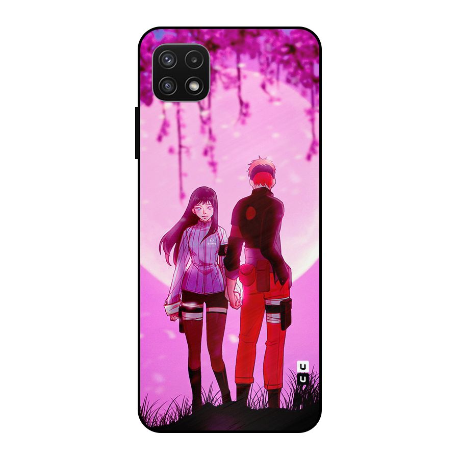 Hinata Holding Hand Metal Back Case for Galaxy A22 5G