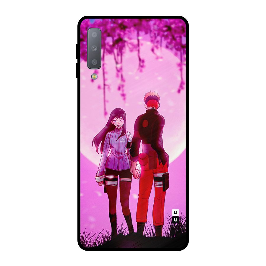 Hinata Holding Hand Metal Back Case for Galaxy A7 (2018)