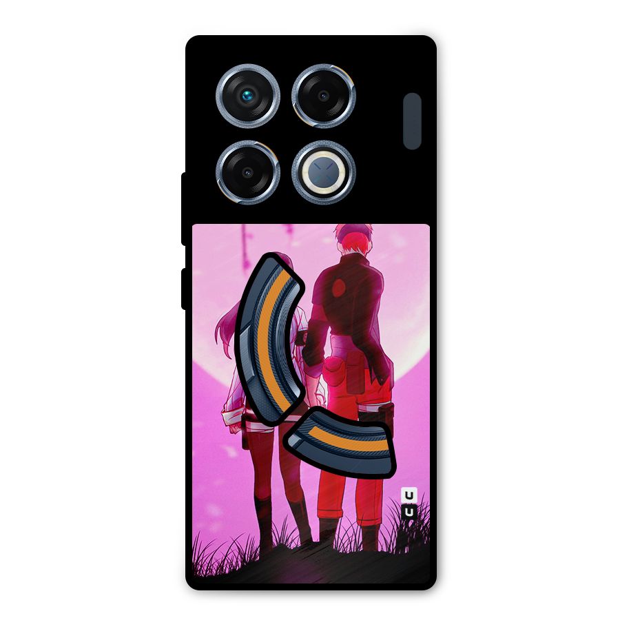 Hinata Holding Hand Metal Back Case for Infinix GT 20 Pro