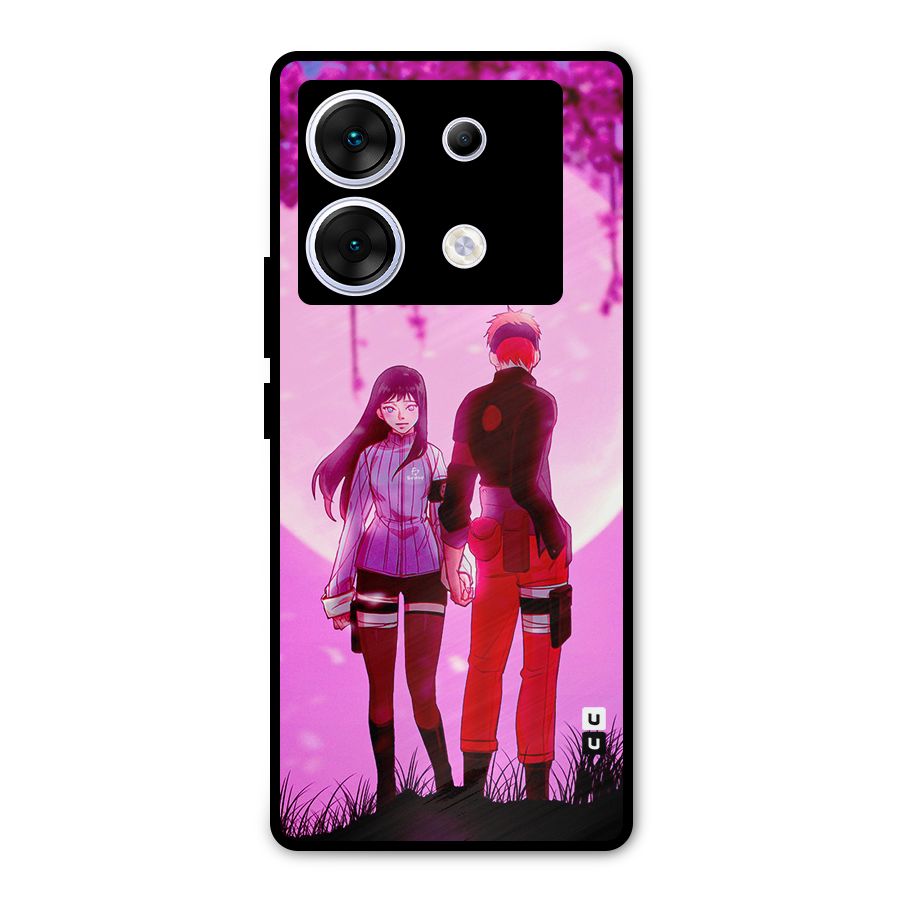 Hinata Holding Hand Metal Back Case for Infinix Zero 30 5G
