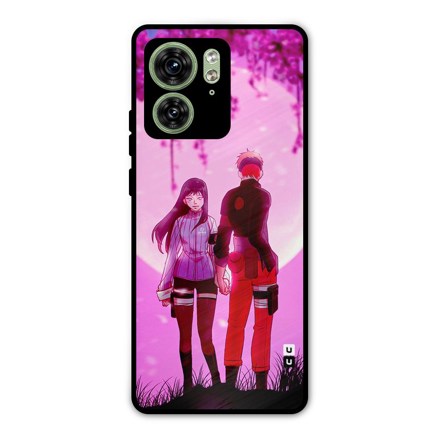Hinata Holding Hand Metal Back Case for Motorola Edge 40 5G