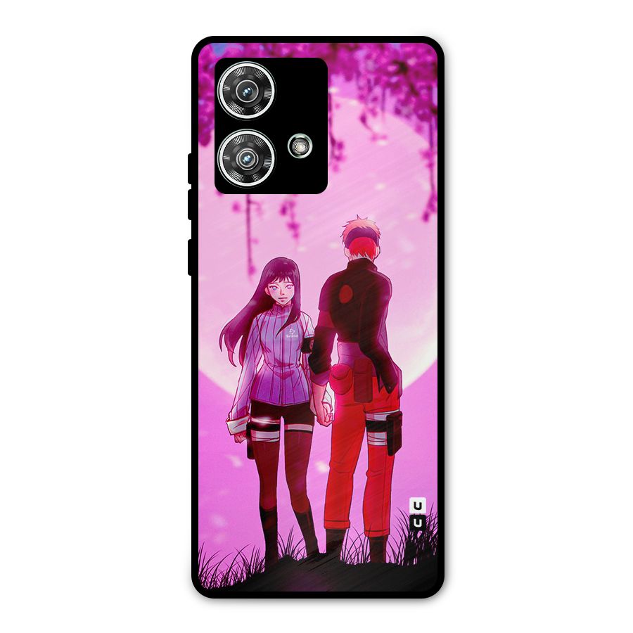 Hinata Holding Hand Metal Back Case for Motorola Edge 40 Neo