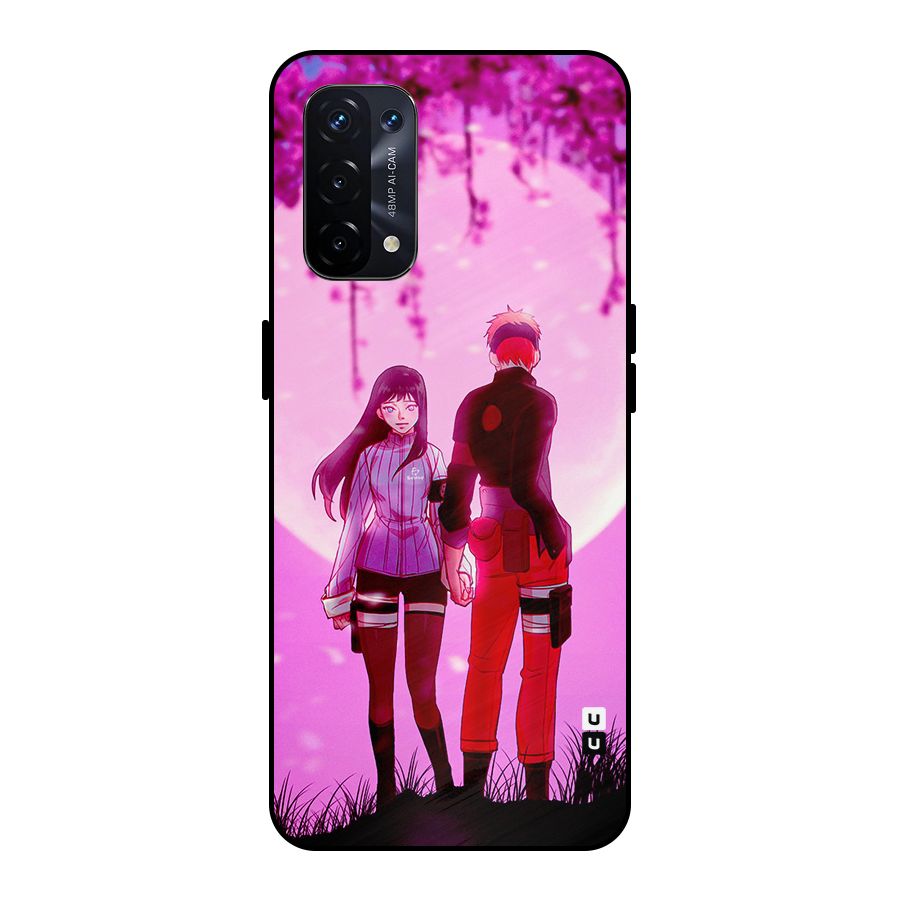 Hinata Holding Hand Metal Back Case for Oppo A74 5G