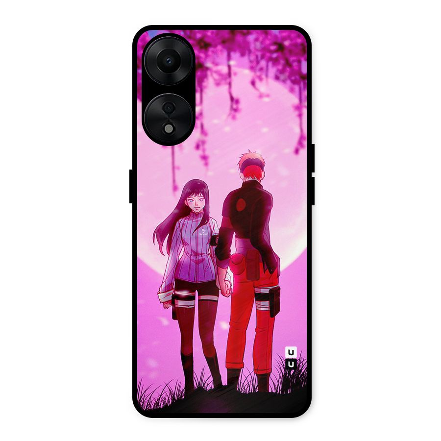 Hinata Holding Hand Metal Back Case for Oppo A78 5G