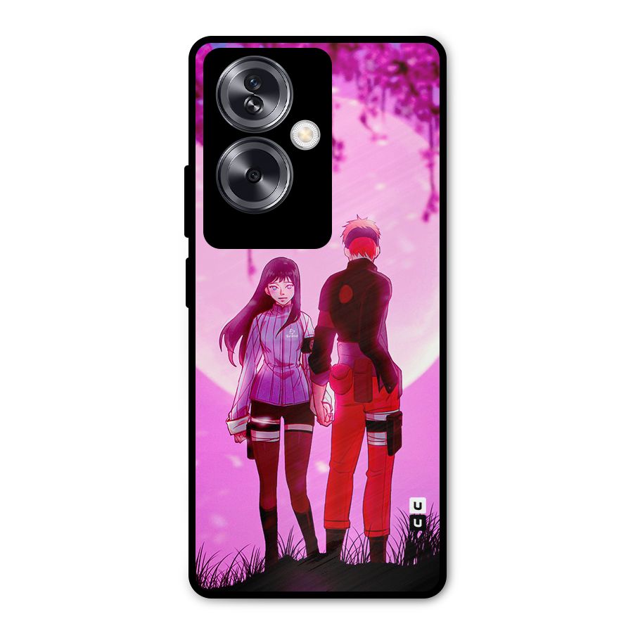 Hinata Holding Hand Metal Back Case for Oppo A79 5G