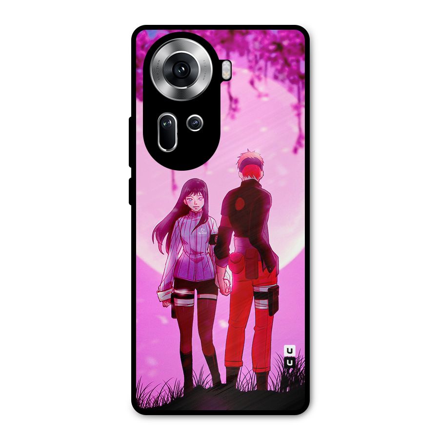 Hinata Holding Hand Metal Back Case for Oppo Reno11 5G