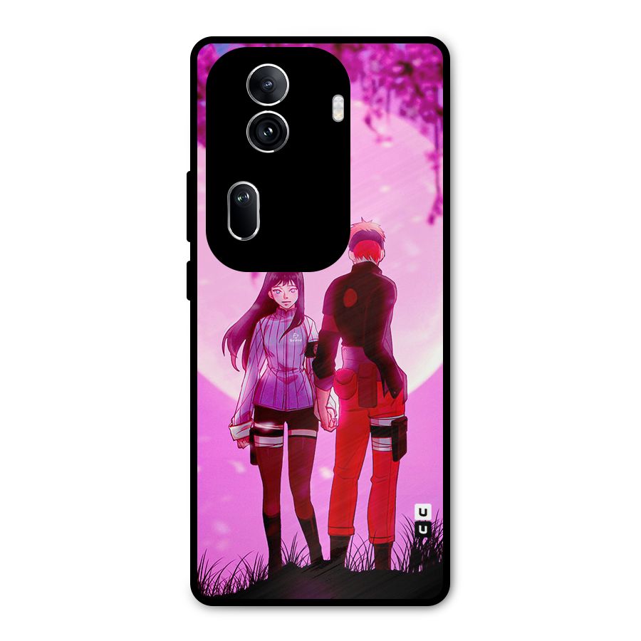 Hinata Holding Hand Metal Back Case for Oppo Reno11 Pro 5G
