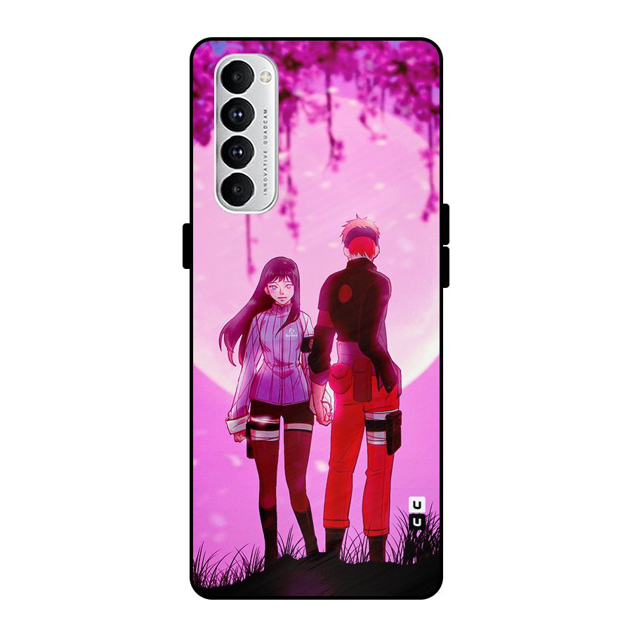 Hinata Holding Hand Metal Back Case for Oppo Reno4 Pro