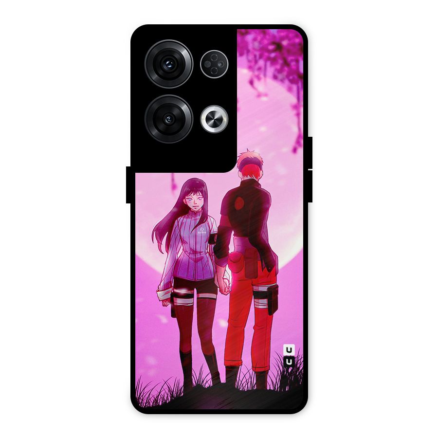 Hinata Holding Hand Metal Back Case for Oppo Reno8 Pro 5G