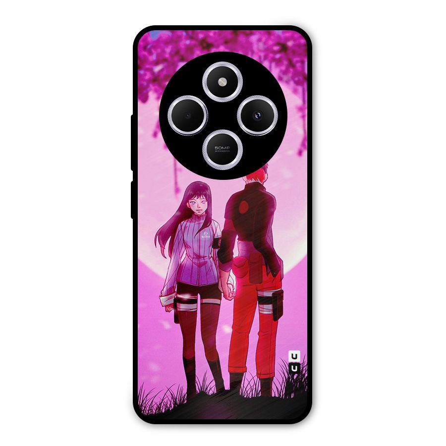 Hinata Holding Hand Metal Back Case for Poco C75 5G