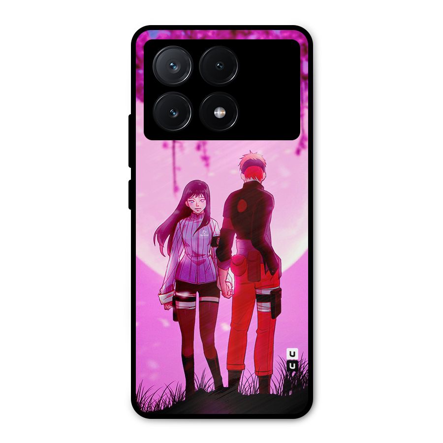 Hinata Holding Hand Metal Back Case for Poco X6 Pro
