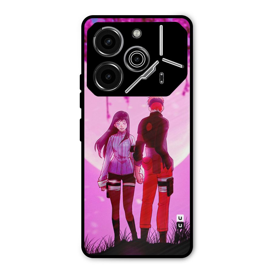 Hinata Holding Hand Metal Back Case for Tecno Pova 6 Pro