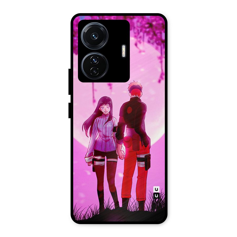 Hinata Holding Hand Metal Back Case for Vivo T1 Pro