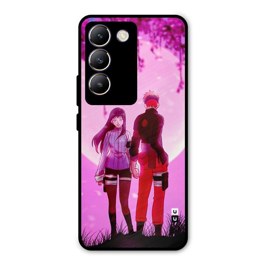 Hinata Holding Hand Metal Back Case for Vivo T3 5G