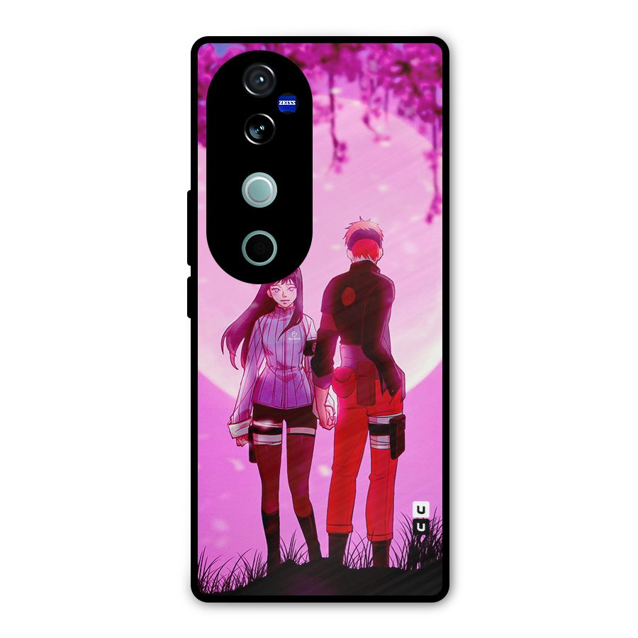 Hinata Holding Hand Metal Back Case for Vivo V40