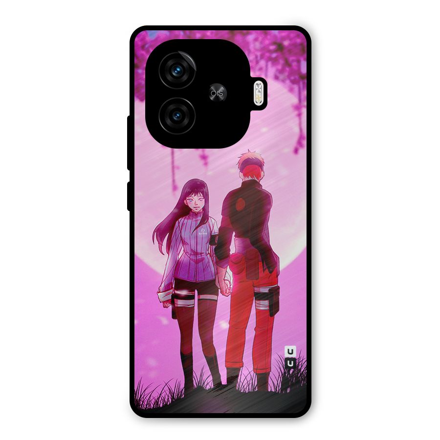 Hinata Holding Hand Metal Back Case for iQOO Z9 Turbo