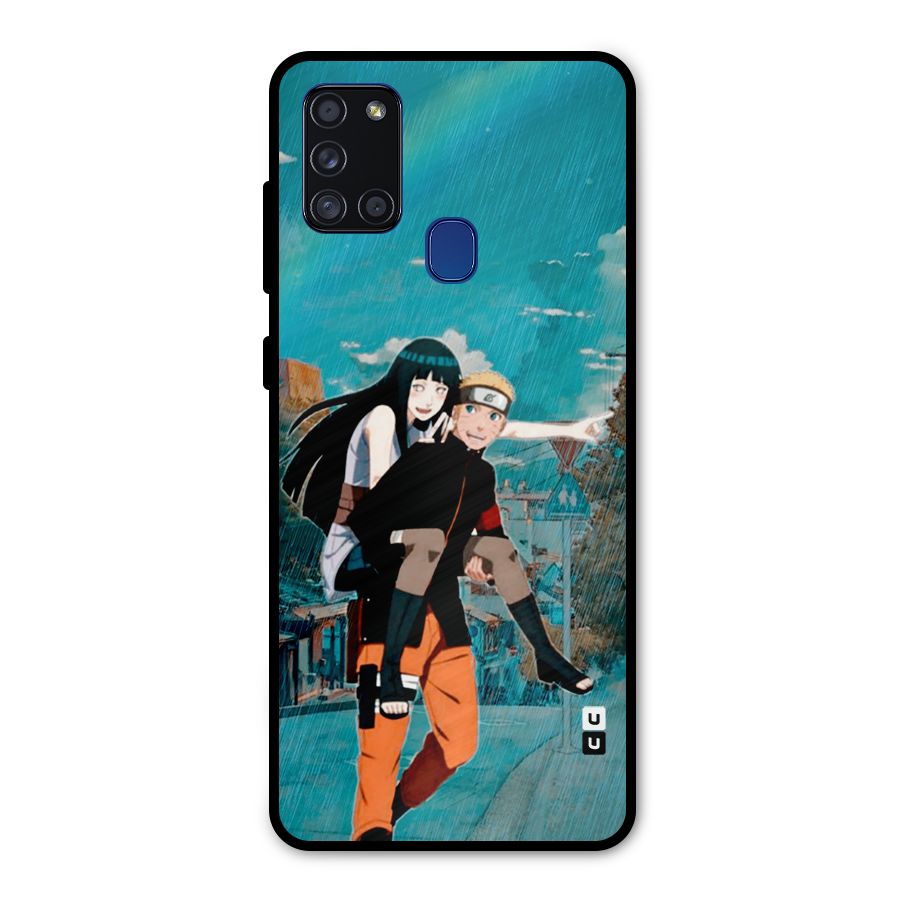 Hinata Hop Rain Metal Back Case for Galaxy A21s