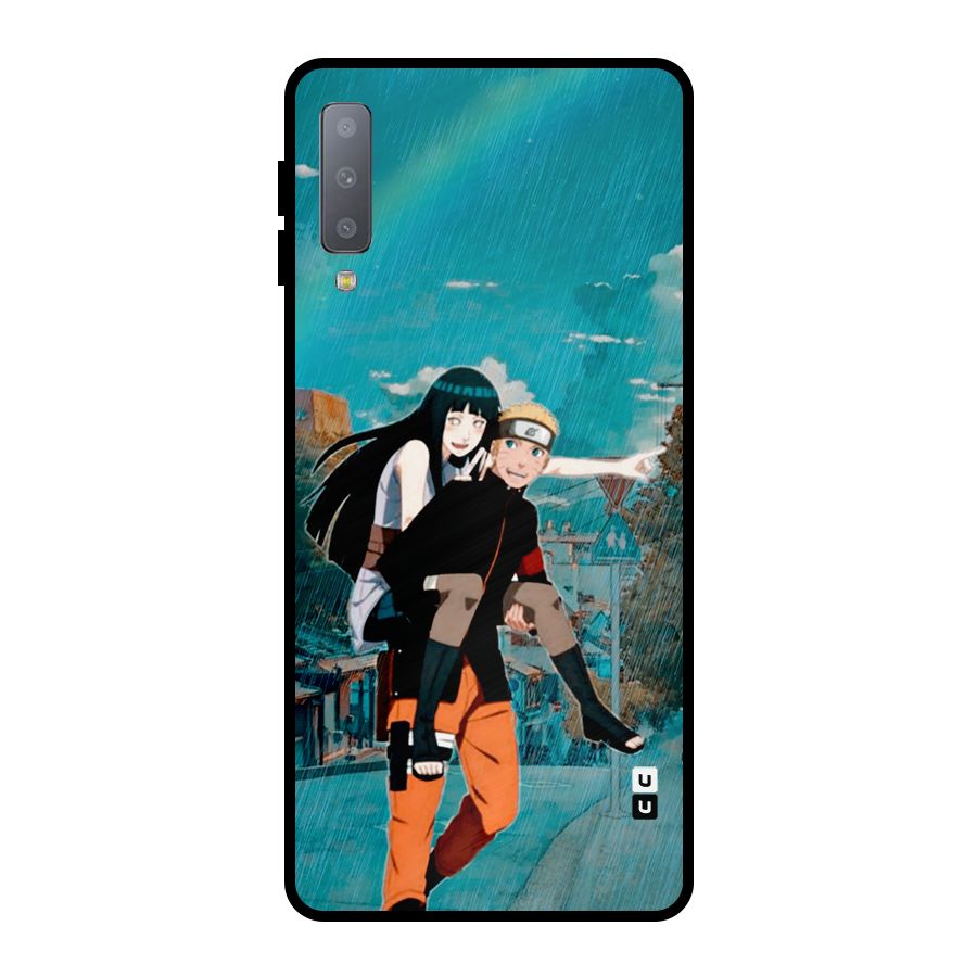 Hinata Hop Rain Metal Back Case for Galaxy A7 (2018)