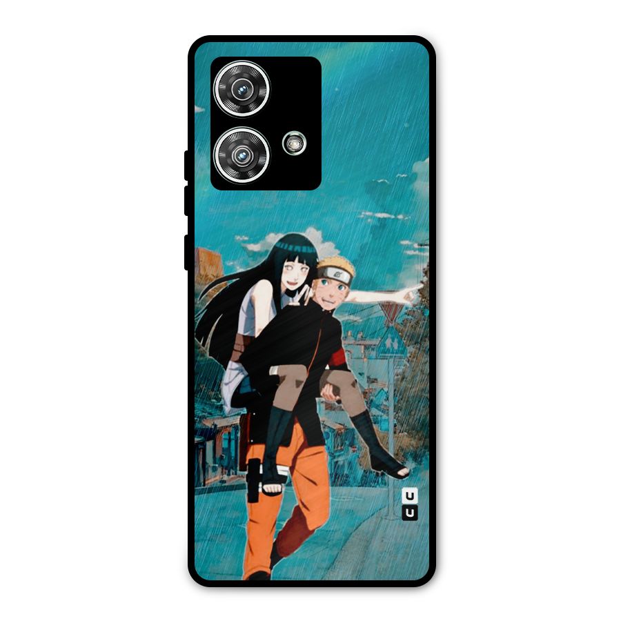 Hinata Hop Rain Metal Back Case for Motorola Edge 40 Neo