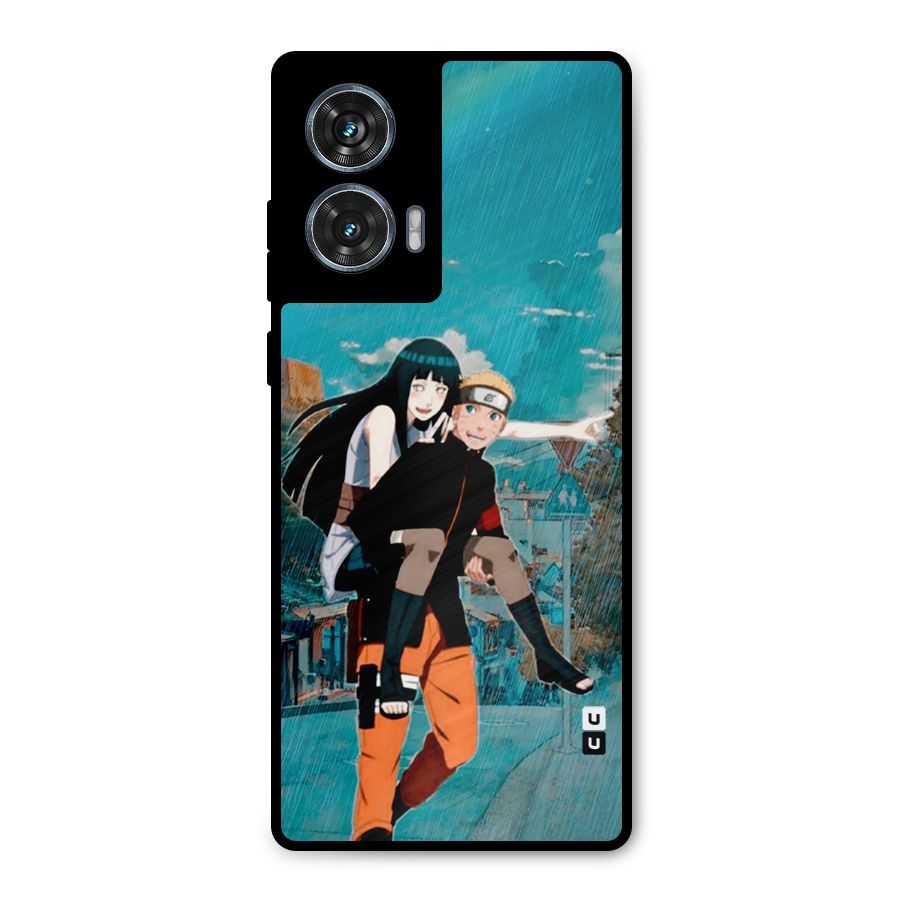 Hinata Hop Rain Metal Back Case for Motorola Edge 50 Fusion