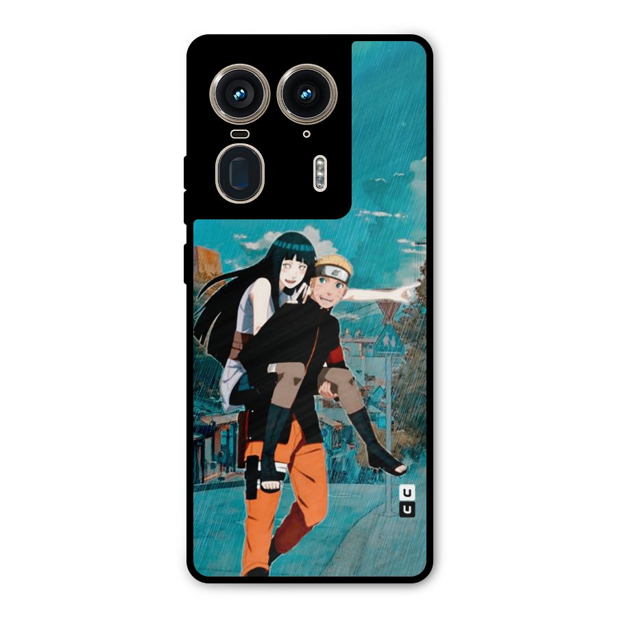 Hinata Hop Rain Metal Back Case for Motorola Edge 50 Ultra