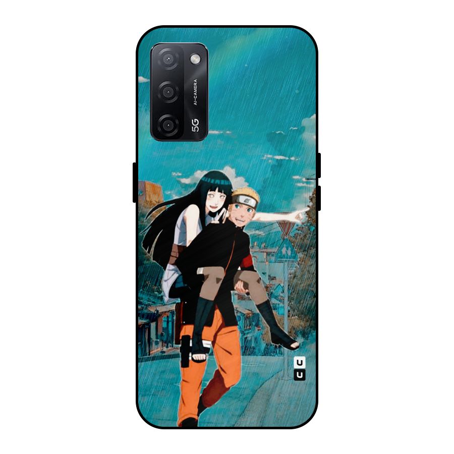 Hinata Hop Rain Metal Back Case for Oppo A53s 5G