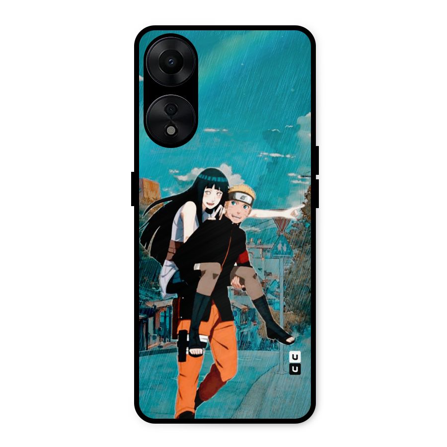 Hinata Hop Rain Metal Back Case for Oppo A78 5G