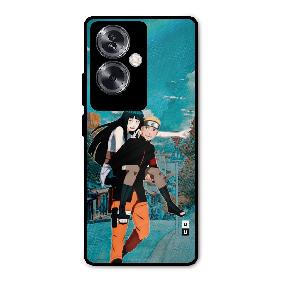 Hinata Hop Rain Metal Back Case for Oppo A79 5G