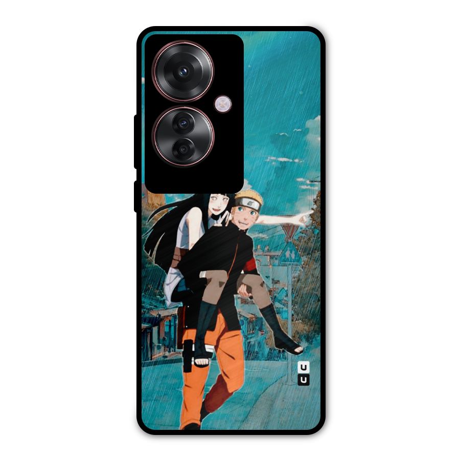 Hinata Hop Rain Metal Back Case for Oppo F25 Pro