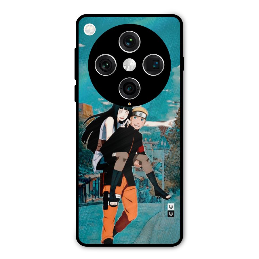 Hinata Hop Rain Metal Back Case for Oppo Find X8 Pro