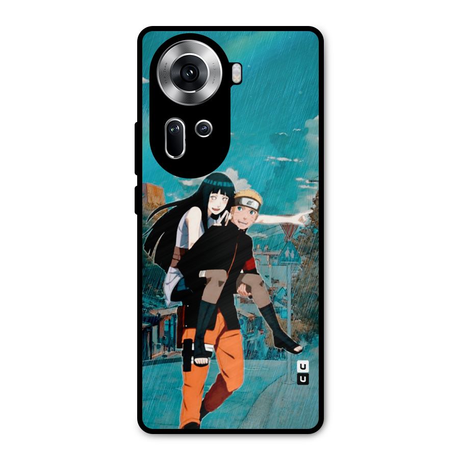 Hinata Hop Rain Metal Back Case for Oppo Reno11 5G