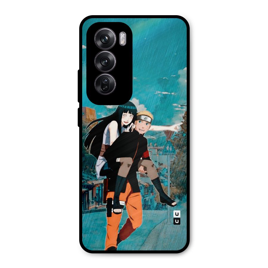 Hinata Hop Rain Metal Back Case for Oppo Reno12 Pro