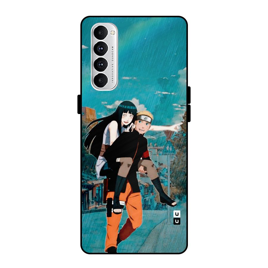 Hinata Hop Rain Metal Back Case for Oppo Reno4 Pro