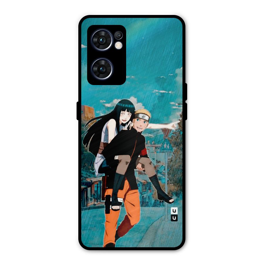 Hinata Hop Rain Metal Back Case for Oppo Reno7 5G