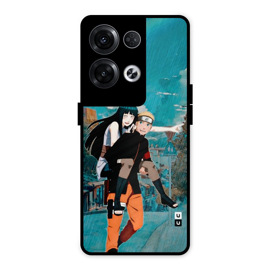 Hinata Hop Rain Metal Back Case for Oppo Reno8 Pro 5G