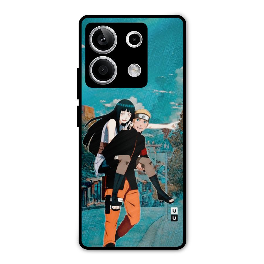 Hinata Hop Rain Metal Back Case for Redmi Note 13 5G