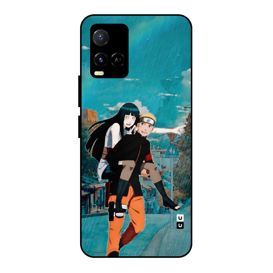 Hinata Hop Rain Metal Back Case for Vivo Y21