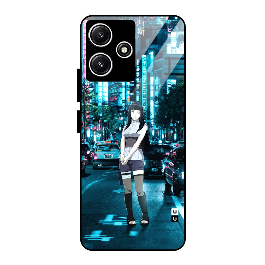 Hinata On Streets Glass Back Case for Poco M6 Pro