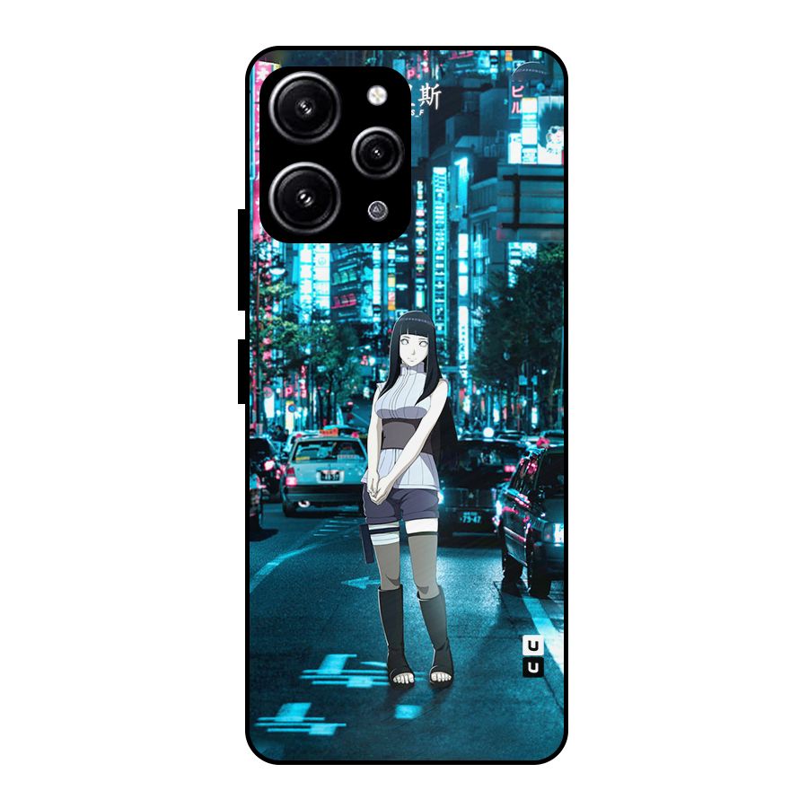 Hinata On Streets Glass Back Case for Redmi 12 4G