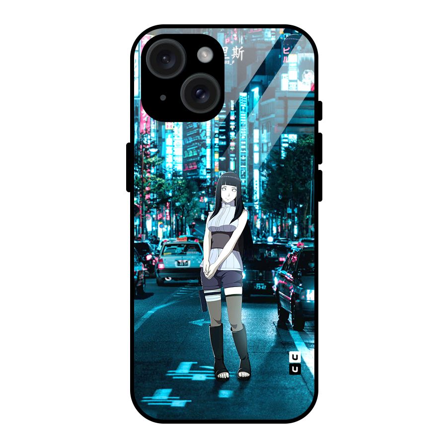 Hinata On Streets Glass Back Case for iPhone 15