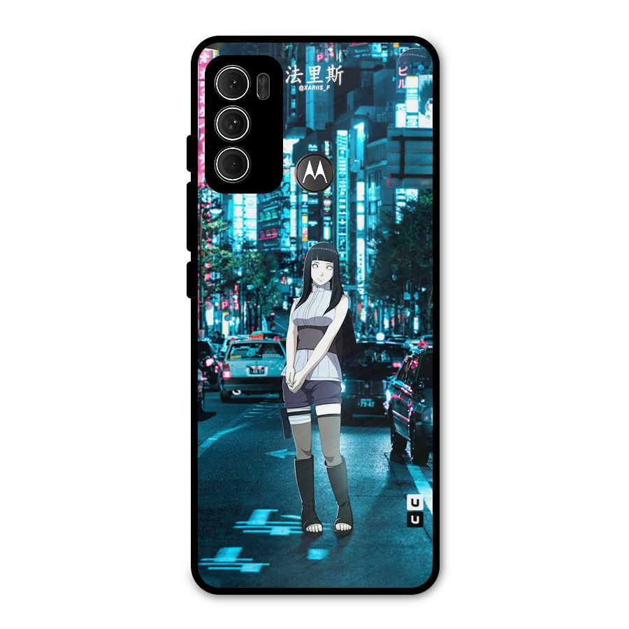 Hinata On Streets Metal Back Case for Moto G60