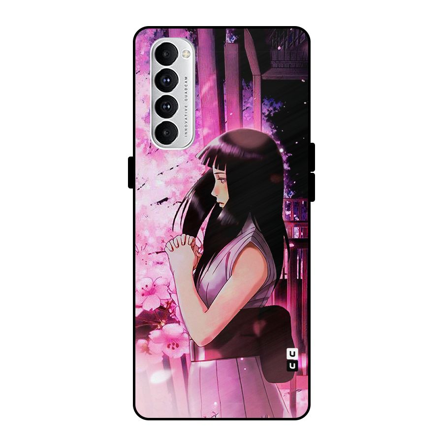 Hinata Preys Metal Back Case for Oppo Reno4 Pro
