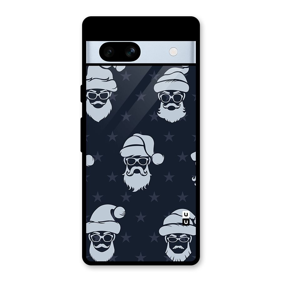 Hipster Santa Glass Back Case for Google Pixel 7a
