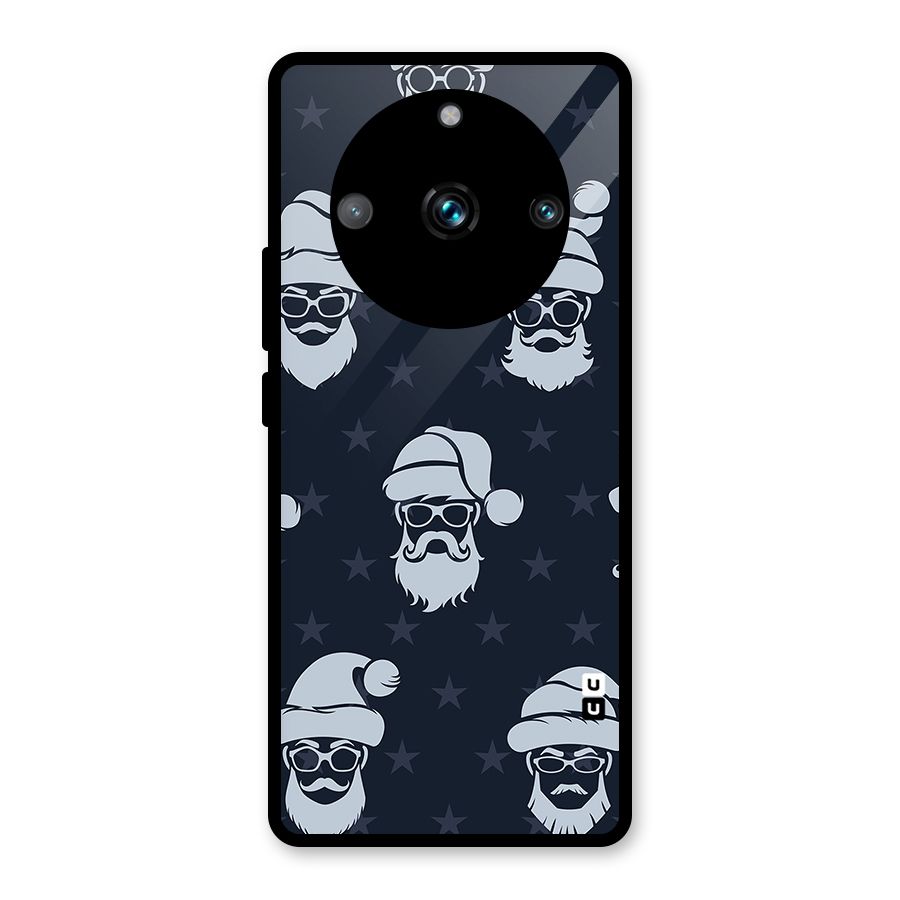 Hipster Santa Glass Back Case for Realme 11 Pro