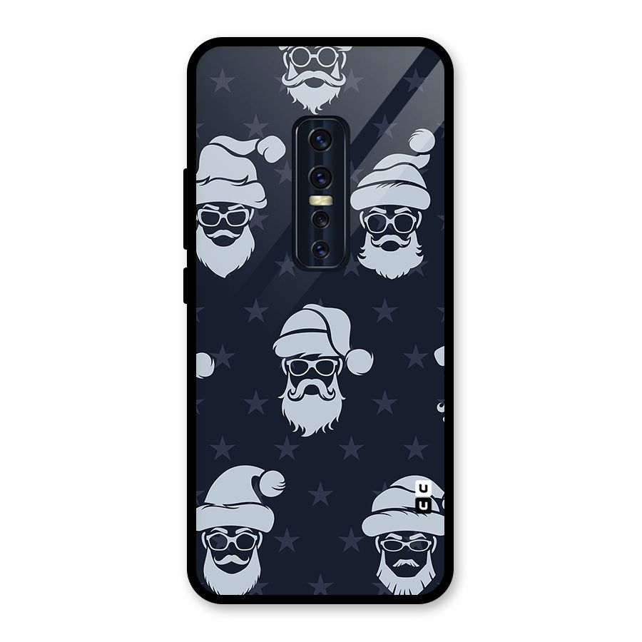 Hipster Santa Glass Back Case for Vivo V17 Pro