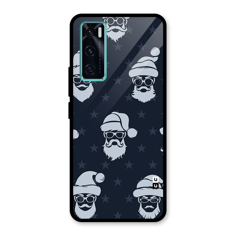 Hipster Santa Glass Back Case for Vivo V20 SE