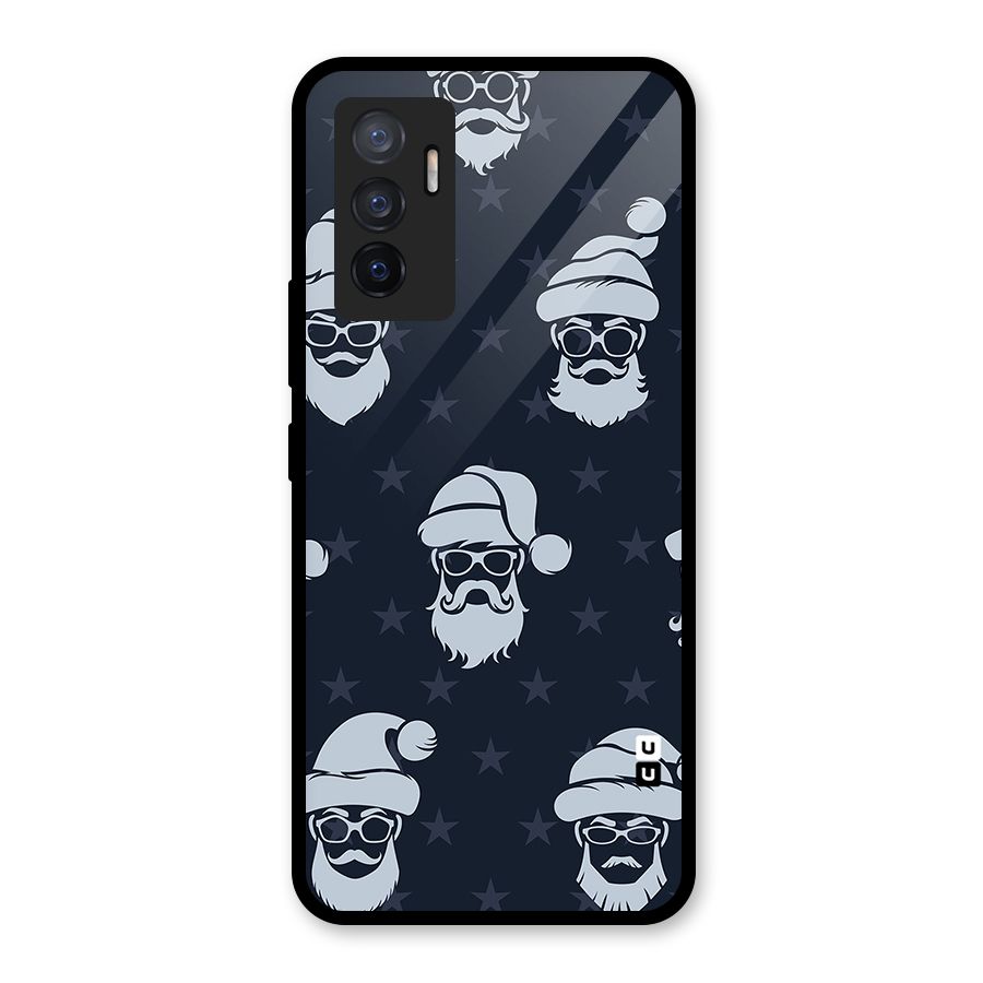 Hipster Santa Glass Back Case for Vivo V23e