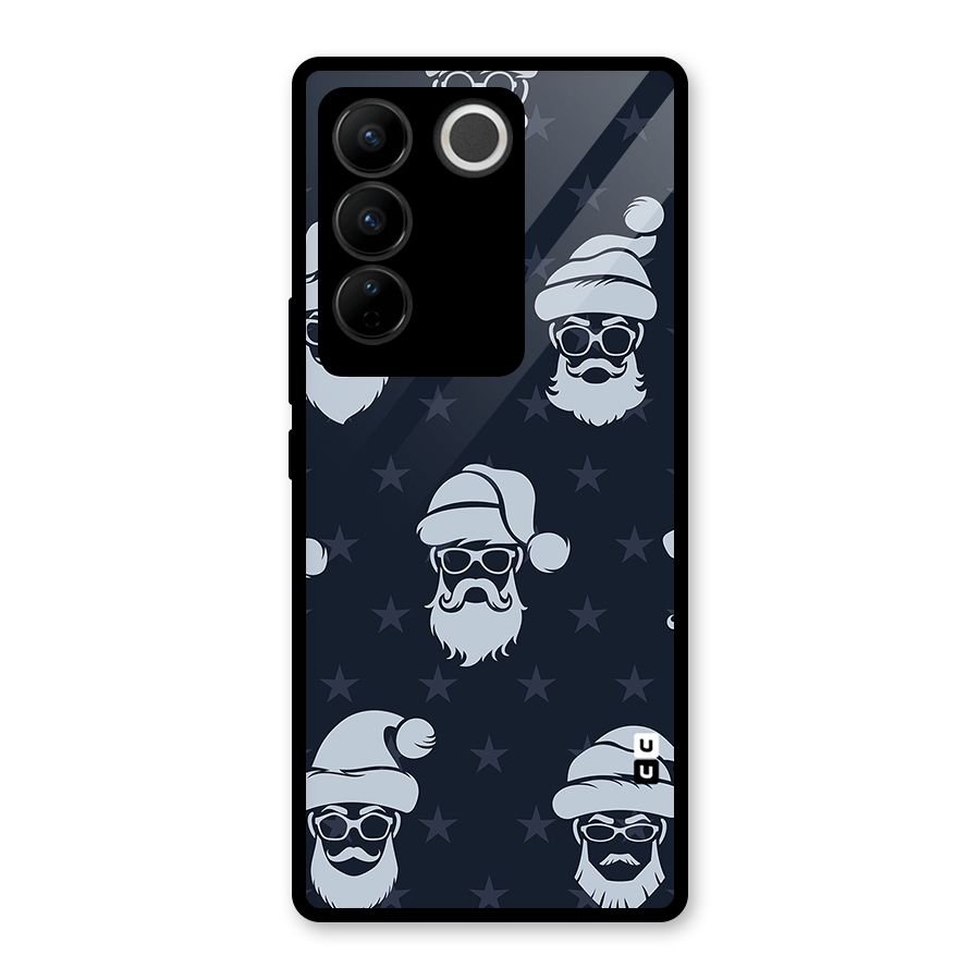 Hipster Santa Glass Back Case for Vivo V27