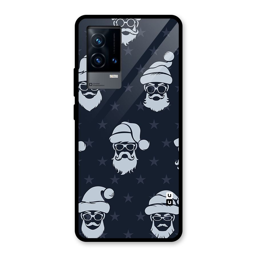 Hipster Santa Glass Back Case for iQOO 9 5G